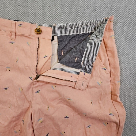 Jachs New York Twill Shorts Men's W32 9" Inseam Pink Surfboard Motif NWT - Picture 9 of 10